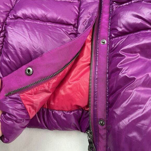 Coatology Goose Down Puffer Vest L Magenta Contrast Packable Gorpcore Travel - Picture 14 of 15